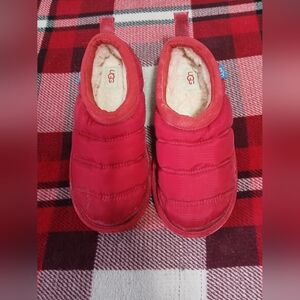 UGG Kids Vibrant Red Slippers